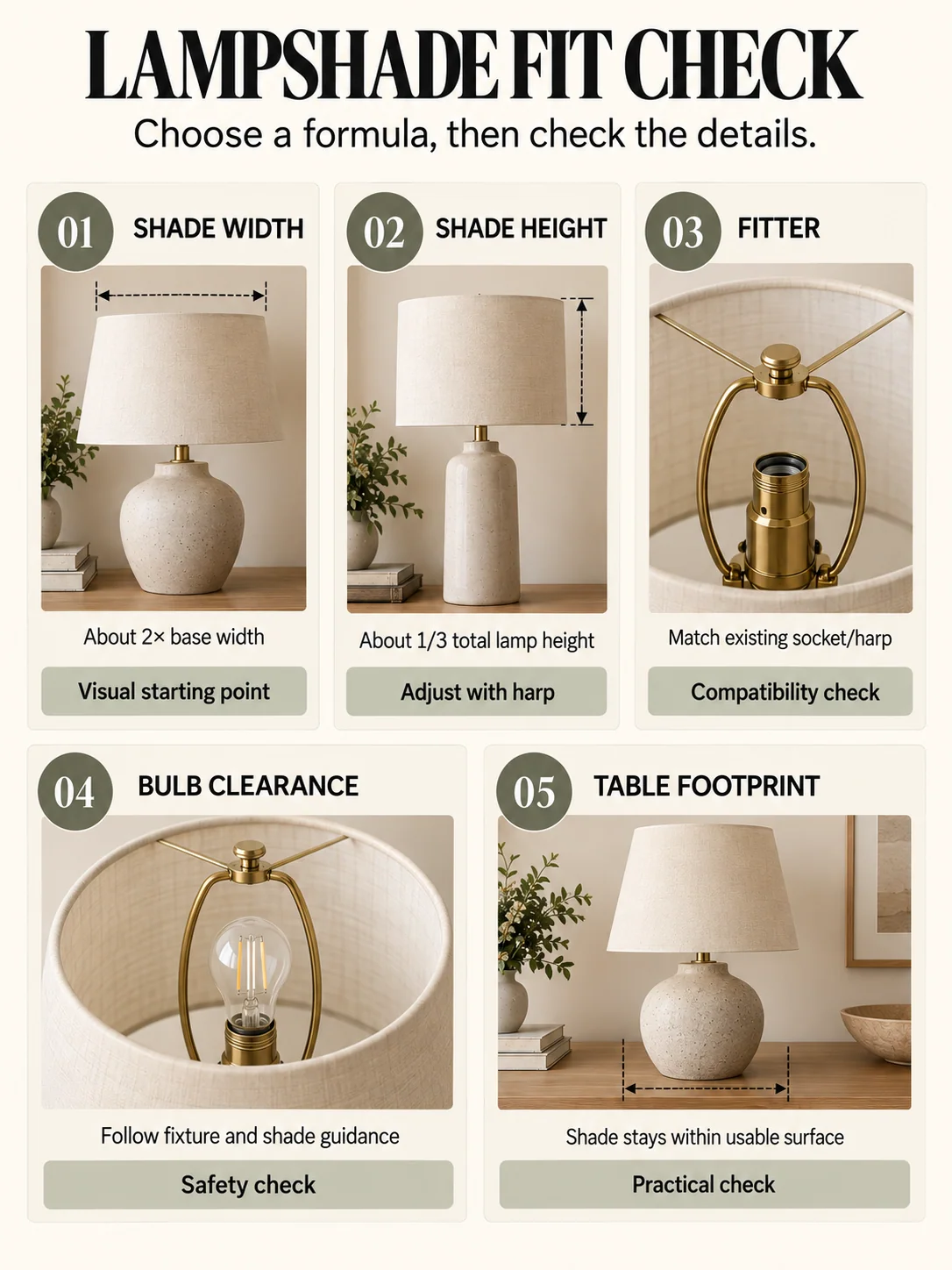 Educational guide: lampshade fit check