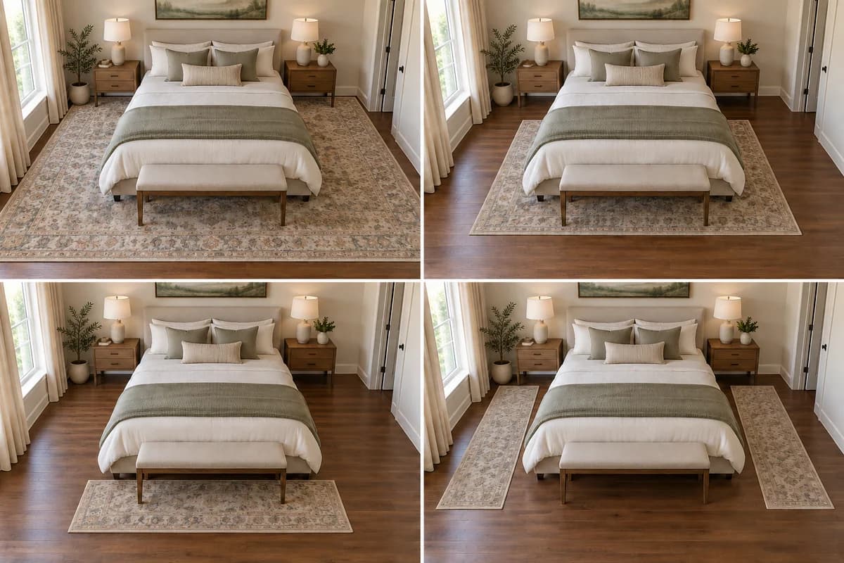Controlled comparison for what size rug under bed