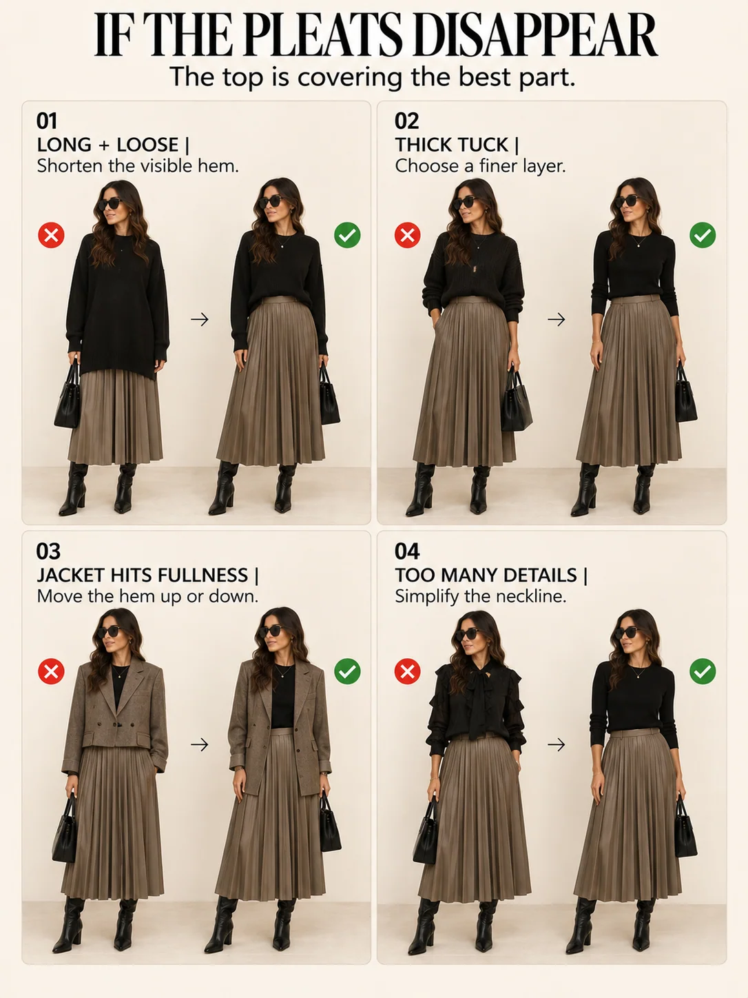 Educational guide titled IF THE PLEATS DISAPPEAR