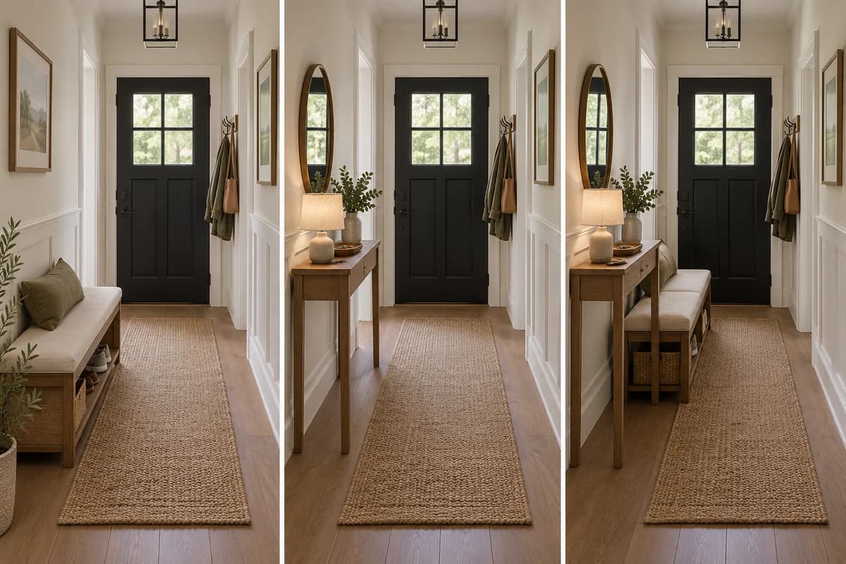 Controlled comparison for entryway bench vs console table