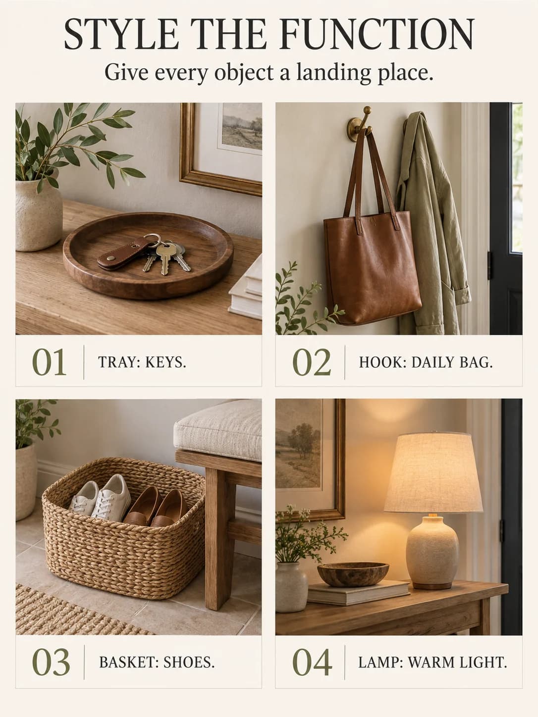 STYLE THE FUNCTION guide for entryway bench vs console table