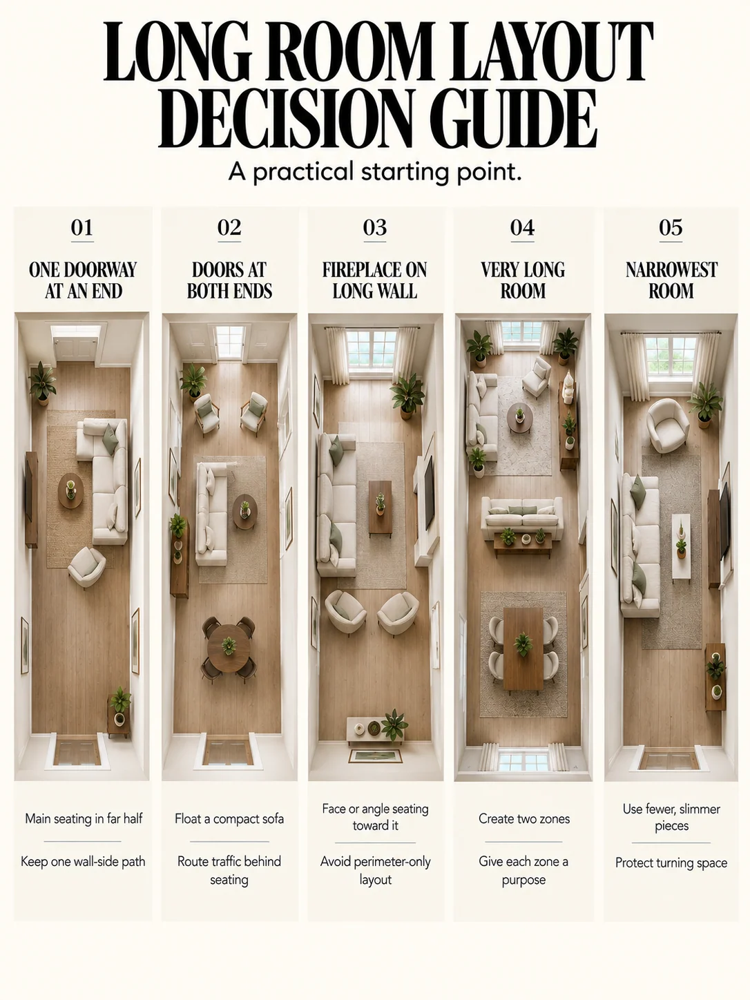 Educational guide: long room layout decision guide