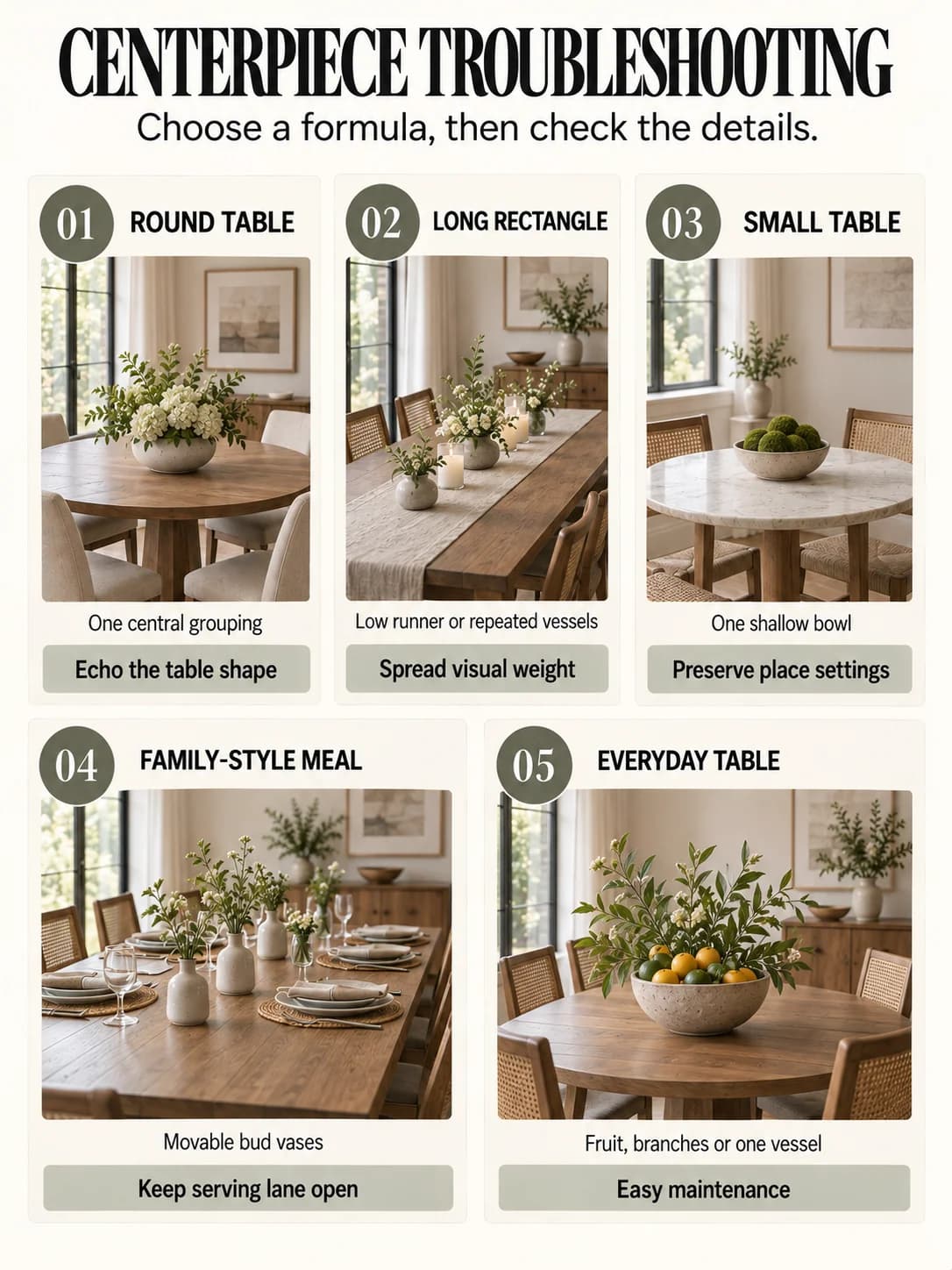 Educational guide: centerpiece troubleshooting