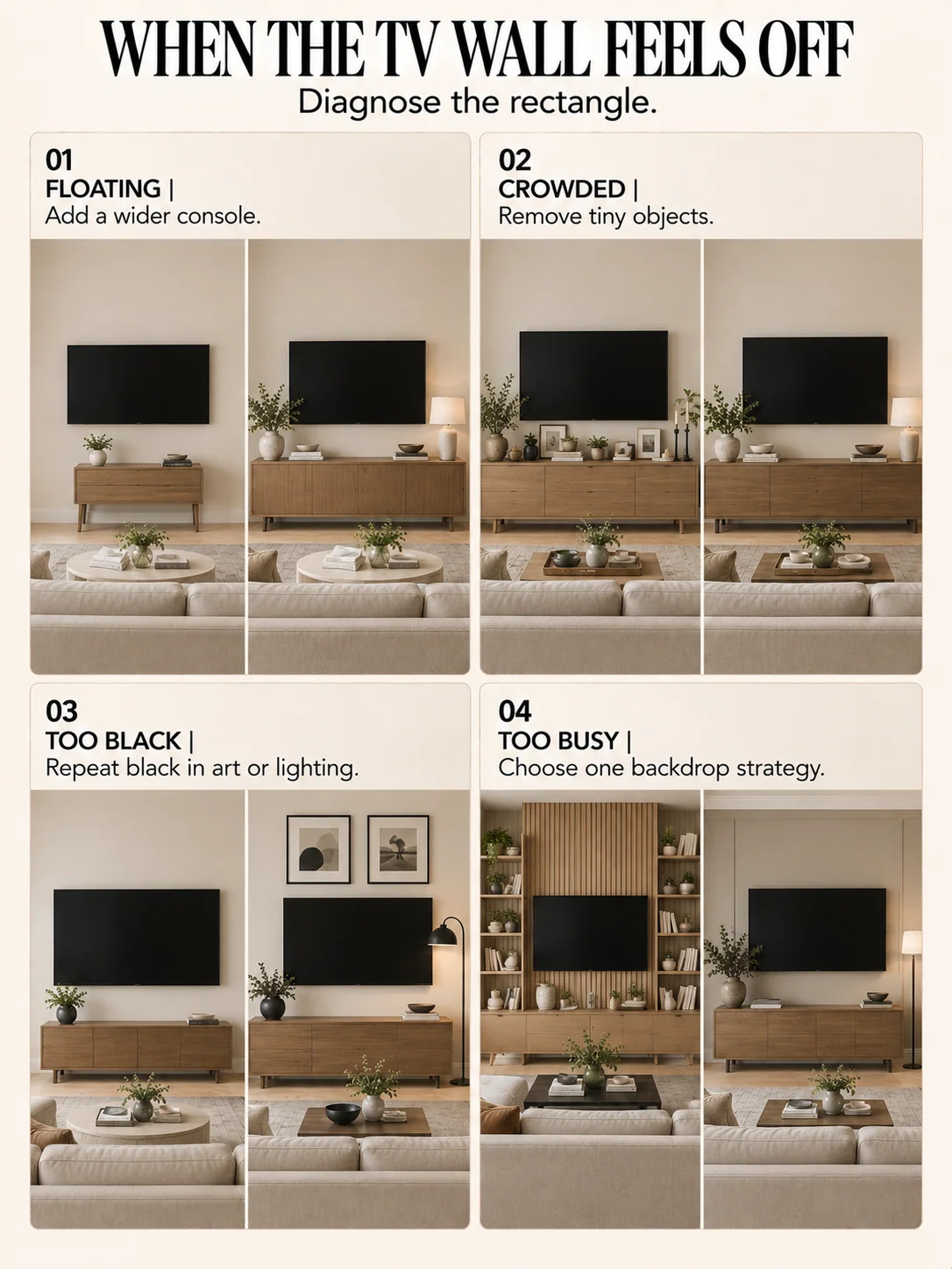 Educational guide titled WHEN THE TV WALL FEELS OFF