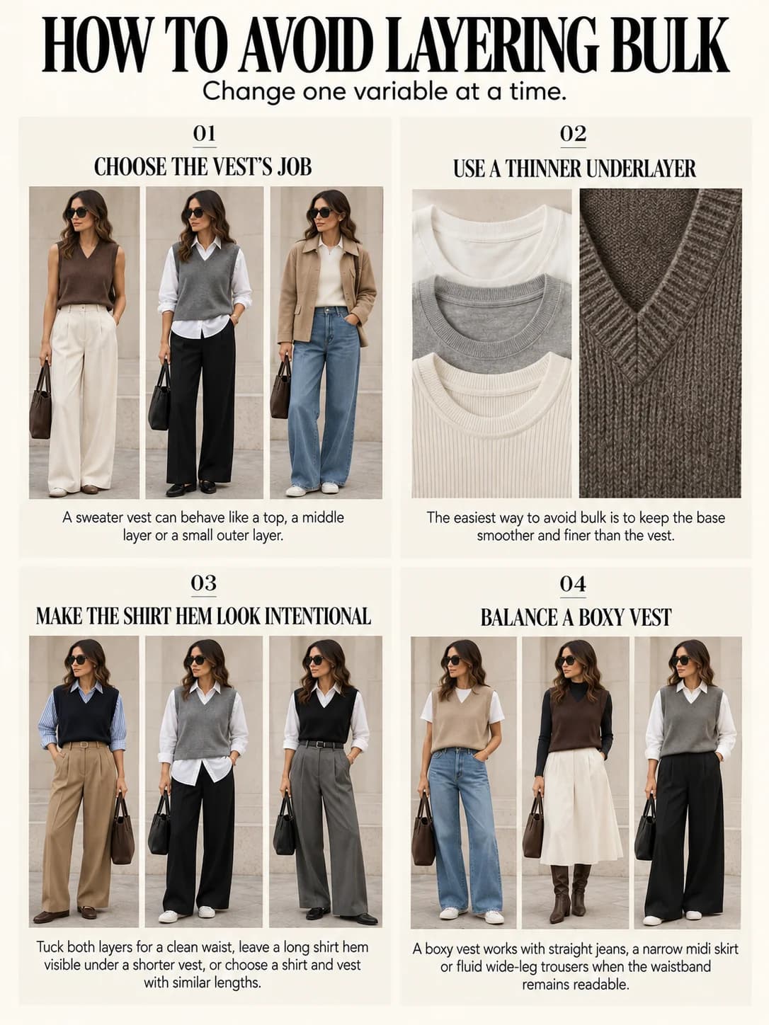 Educational guide: how to avoid layering bulk