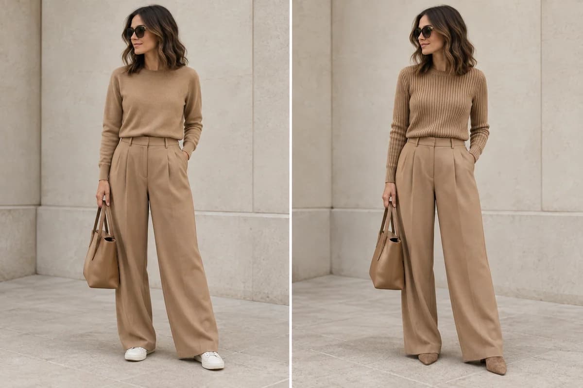 Controlled comparison for how to wear a monochrome outfit
