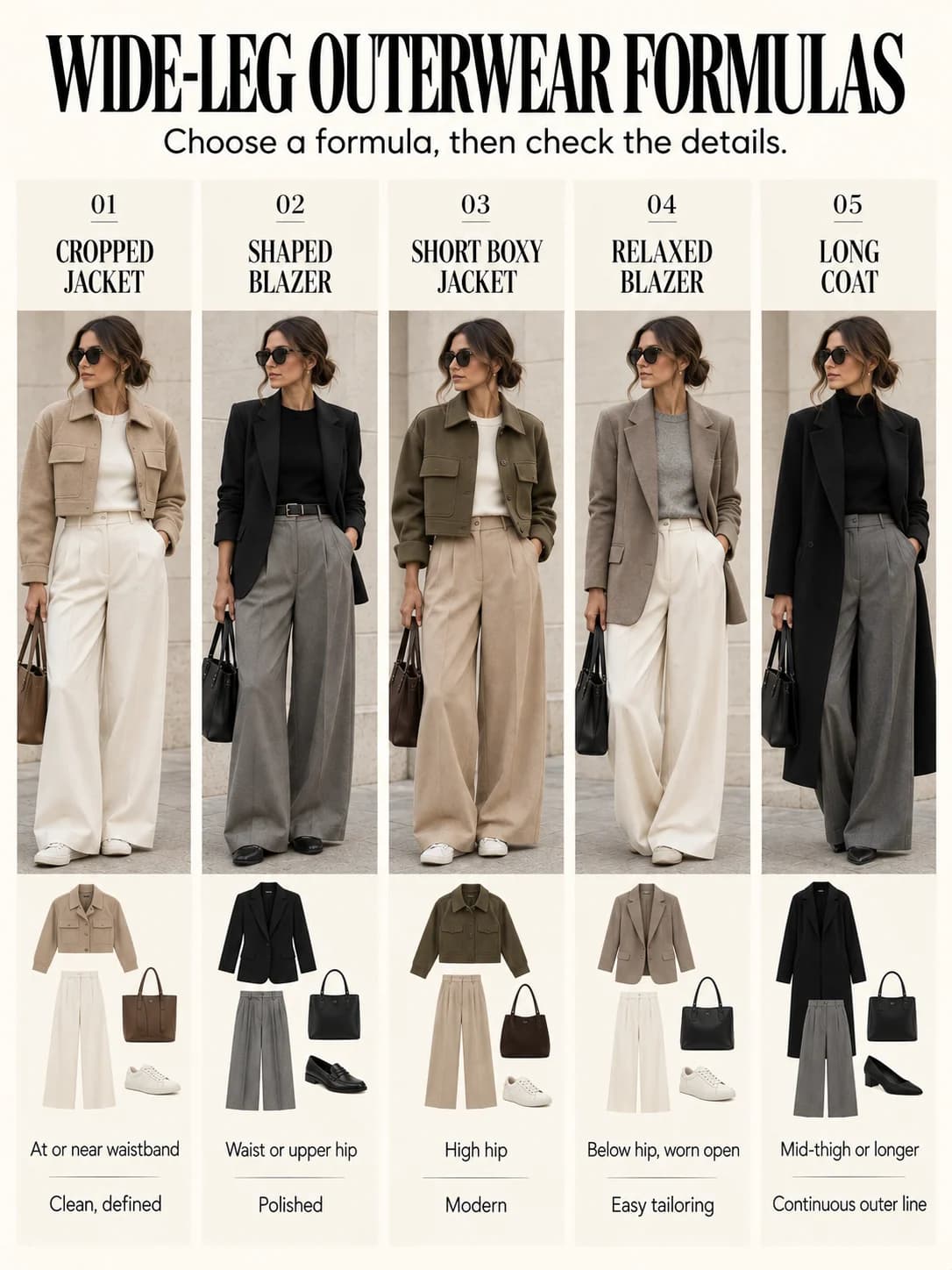 Educational guide: wide-leg outerwear formulas