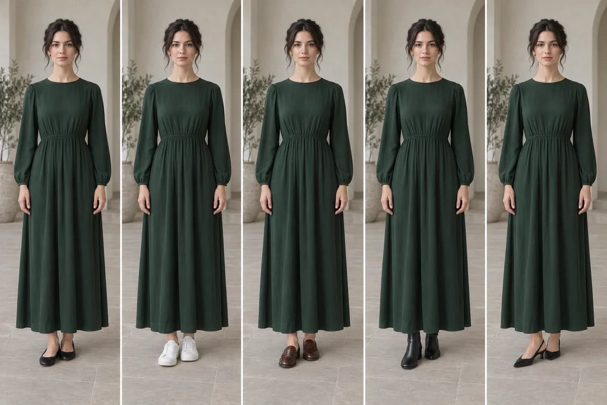 Controlled comparison for what shoes to wear with a maxi dress